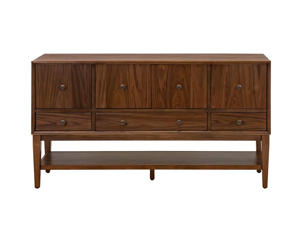 Martin Furniture - Cupertino - Mid-Century Modern Wood Sideboard, Dining Storage, TV Stand, Entertainment Console, Bar Cabinet, Fully Assembled, Brown - IMCU370 veiw 1
