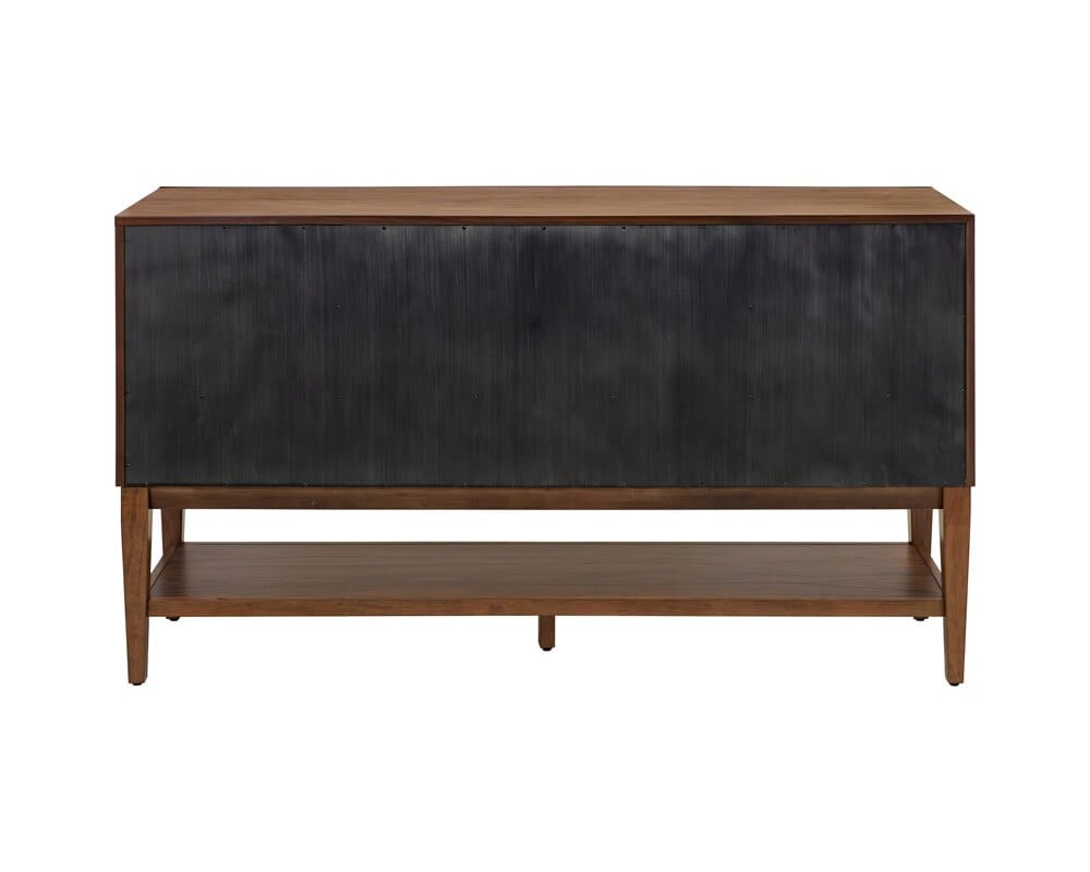 Martin Furniture - Cupertino - Mid-Century Modern Wood Sideboard, Dining Storage, TV Stand, Entertainment Console, Bar Cabinet, Fully Assembled, Brown - IMCU370 veiw 2