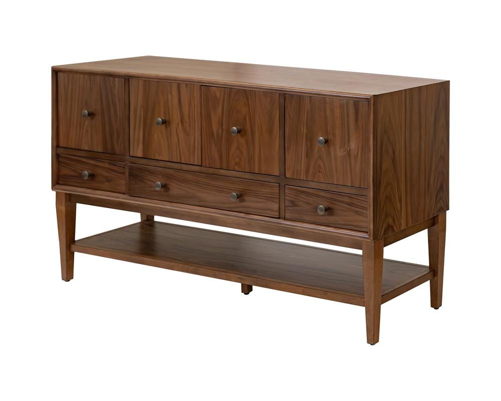 Martin Furniture - Cupertino - Mid-Century Modern Wood Sideboard, Dining Storage, TV Stand, Entertainment Console, Bar Cabinet, Fully Assembled, Brown - IMCU370 veiw 4