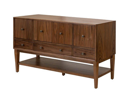 Martin Furniture - Cupertino - Mid-Century Modern Wood Sideboard, Dining Storage, TV Stand, Entertainment Console, Bar Cabinet, Fully Assembled, Brown - IMCU370 veiw 4