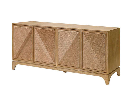 Martin Furniture - Cypress - Coastal Style 70in TV Console, Entertainment Stand, Light Wood Accent Cabinet, Fully Assembled, Brown  - IMCY370 veiw 1