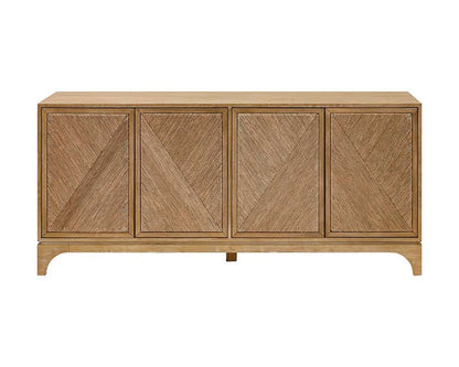 Martin Furniture - Cypress - Coastal Style 70in TV Console, Entertainment Stand, Light Wood Accent Cabinet, Fully Assembled, Brown  - IMCY370 veiw 3