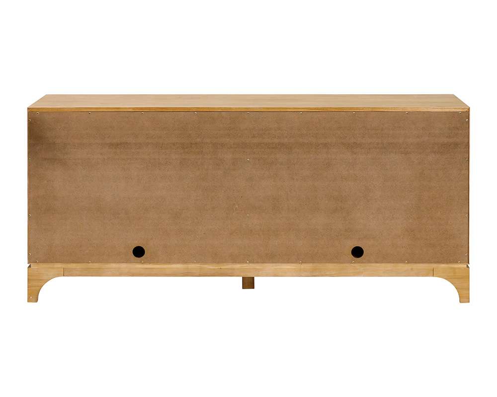 Martin Furniture - Cypress - Coastal Style 70in TV Console, Entertainment Stand, Light Wood Accent Cabinet, Fully Assembled, Brown  - IMCY370 veiw 10