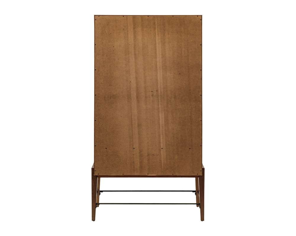 Martin Furniture - Delray - Mid-century Modern Glass Door Bookcase/ Display, Office Bookcase/Display, Accent Bookcase/Display, Brown - IMDY3872D veiw 3