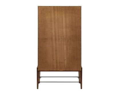Martin Furniture - Delray - Mid-century Modern Glass Door Bookcase/ Display, Office Bookcase/Display, Accent Bookcase/Display, Brown - IMDY3872D veiw 3