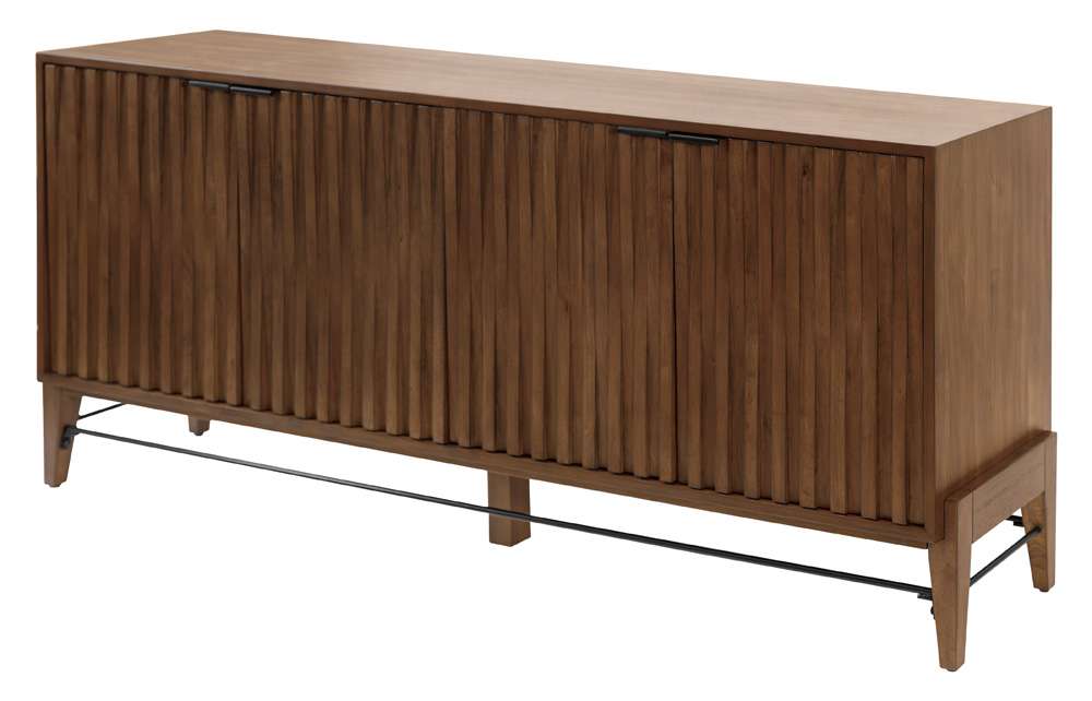 Martin Furniture - Delray - Mid-century Modern Console/Credenza, Office Console, Accent Credenza, Brown - IMDY370 veiw 1