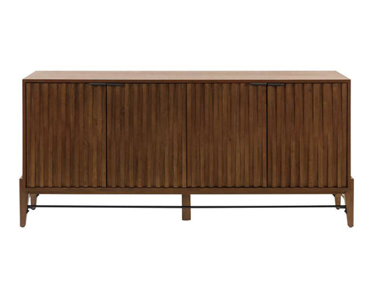 Martin Furniture - Delray - Mid-century Modern Console/Credenza, Office Console, Accent Credenza, Brown - IMDY370 veiw 2