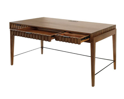 Martin Furniture - Delray - Mid-century Modern Writing Desk, Office Desk, Brown - IMDY384 veiw 3
