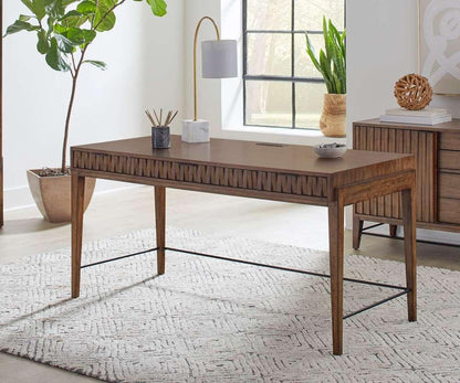 Martin Furniture - Delray - Mid-century Modern Writing Desk, Office Desk, Brown - IMDY384 veiw 6