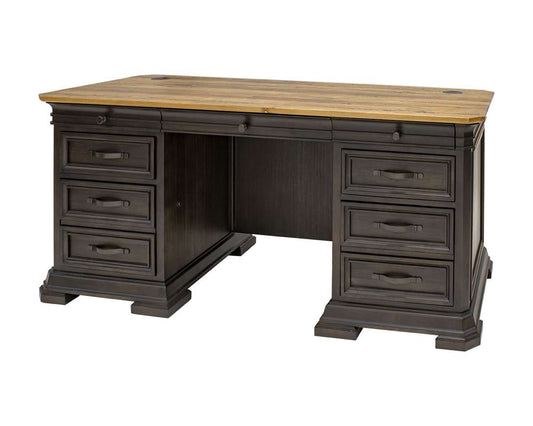 Martin Furniture - Sonoma Double Pedestal Executive Desk, Fully Assembled, Brown - IMSA680 veiw 1