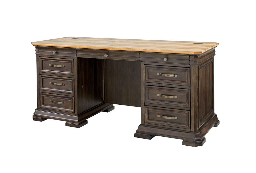 Martin Furniture - Sonoma Double Pedestal Executive Desk, Fully Assembled, Brown - IMSA680 veiw 11