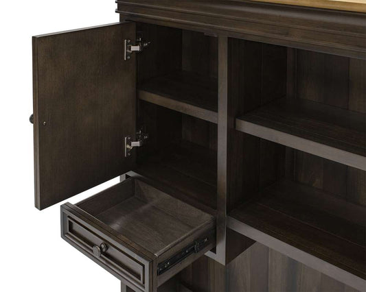 Martin Furniture - Sonoma Executive Credenza and Hutch with Doors, Brown - IMSA680_682 veiw 2