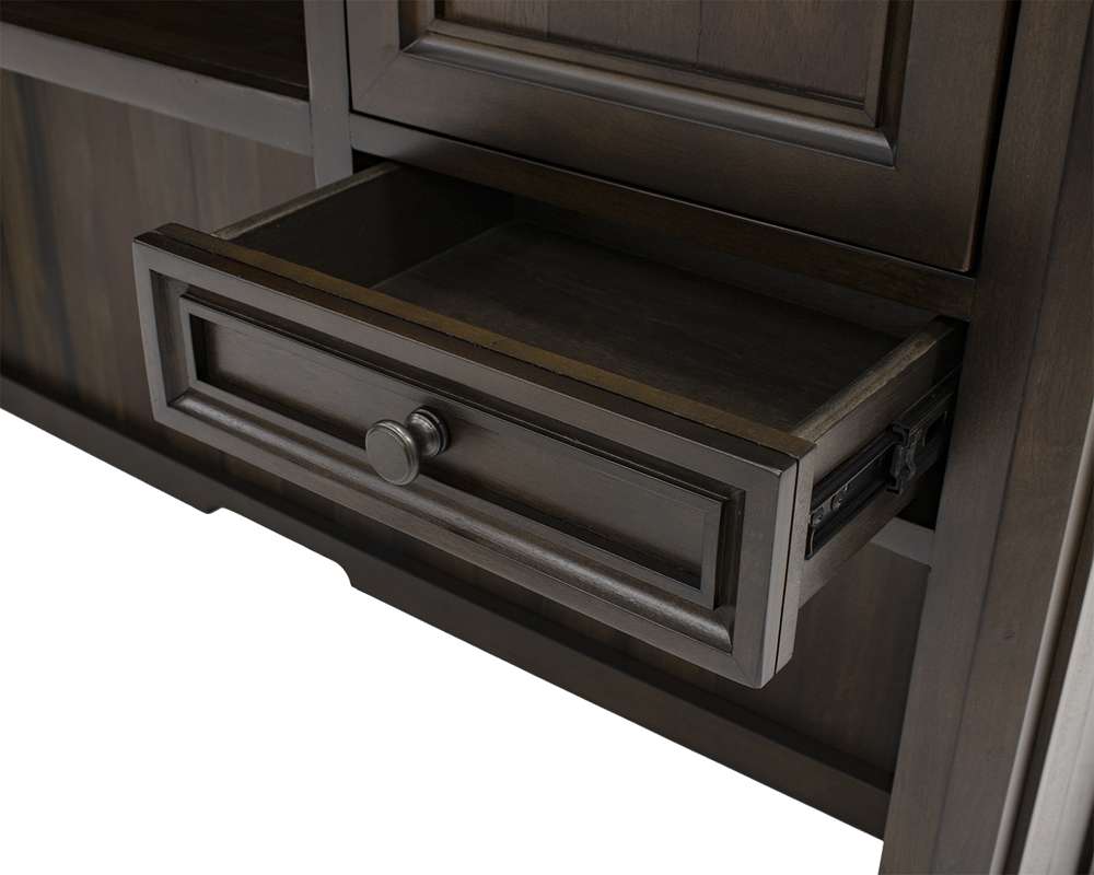 Martin Furniture - Sonoma Executive Credenza and Hutch with Doors, Brown - IMSA680_682 veiw 3
