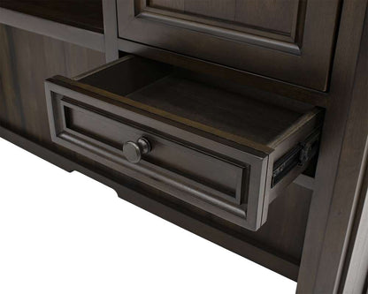 Martin Furniture - Sonoma Executive Credenza and Hutch with Doors, Brown - IMSA680_682 veiw 3