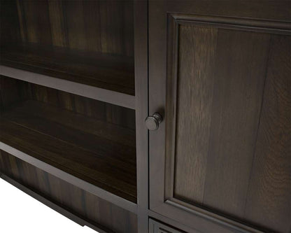 Martin Furniture - Sonoma Executive Credenza and Hutch with Doors, Brown - IMSA680_682 veiw 4