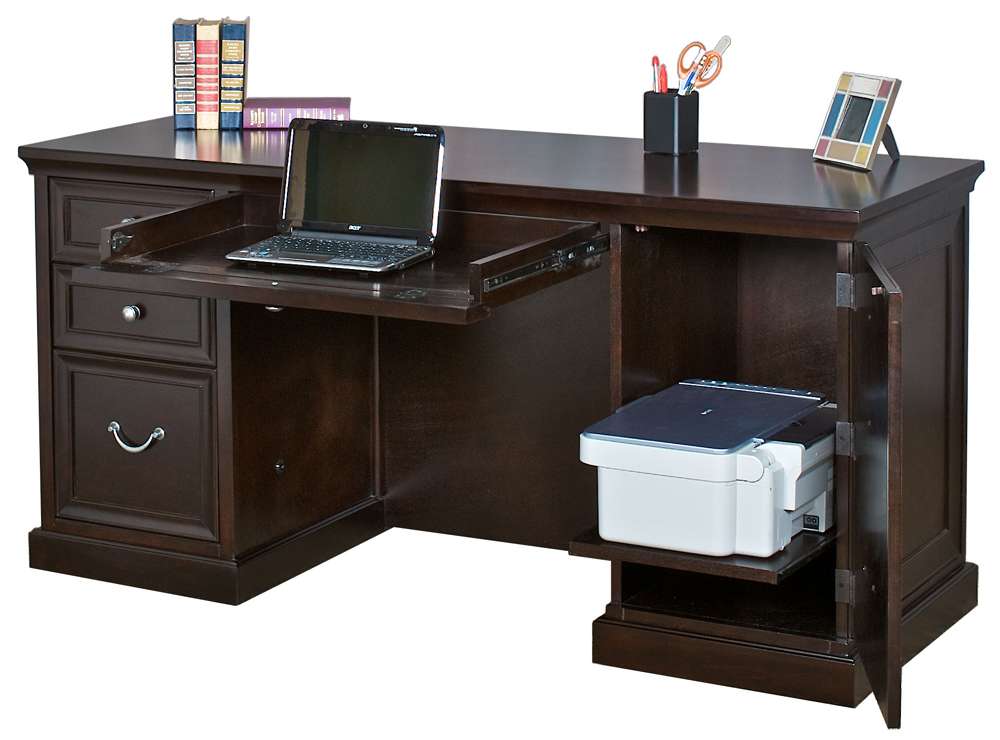 Martin Furniture  -  Fulton Executive Wood Desk, Brown  - IMFL660 veiw 1