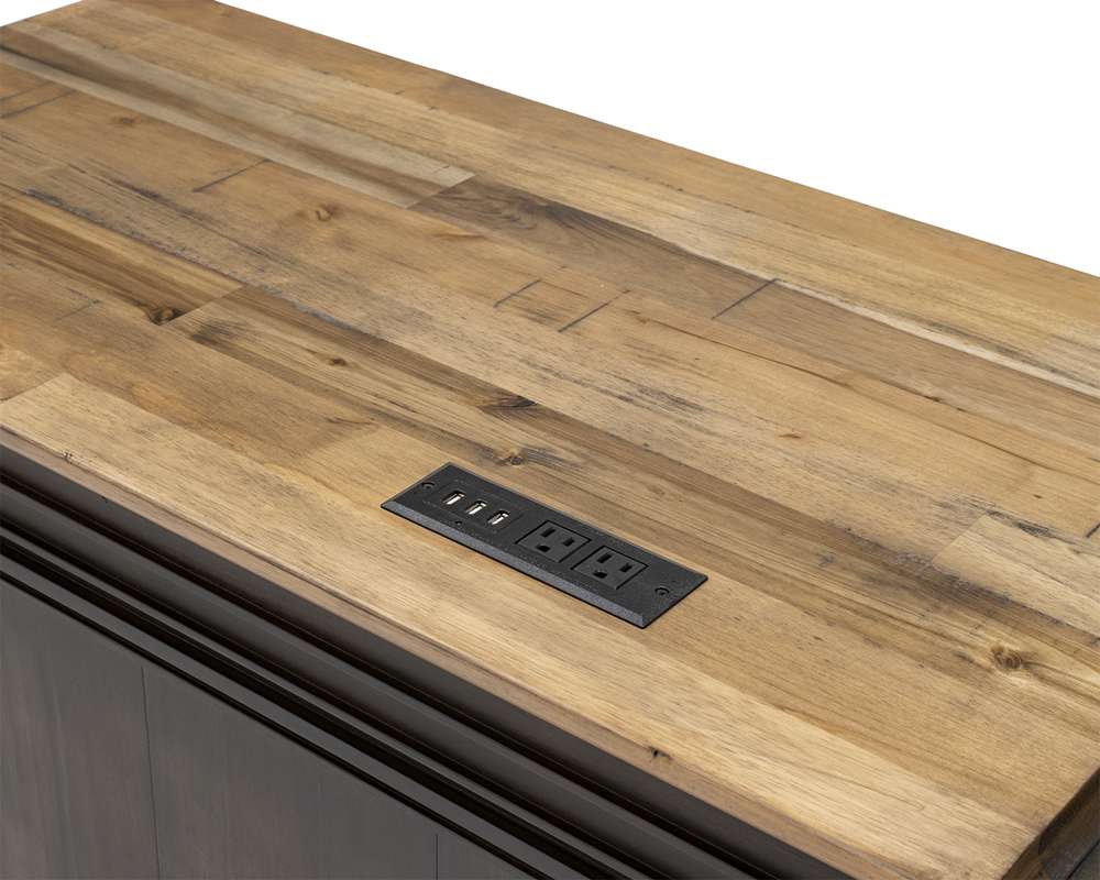 Martin Furniture - Sonoma Executive L-Desk & Return With Solid Wood Plank Tops, Brown - IMSA684R-KIT veiw 2