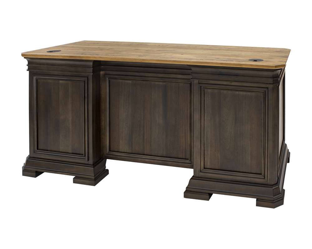Martin Furniture - Sonoma Executive L-Desk & Return With Solid Wood Plank Tops, Brown - IMSA684R-KIT veiw 11
