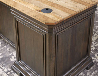 Martin Furniture - Sonoma Executive L-Desk & Return With Solid Wood Plank Tops, Brown - IMSA684R-KIT veiw 12