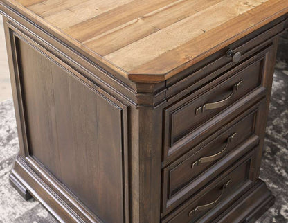 Martin Furniture - Sonoma Executive L-Desk & Return With Solid Wood Plank Tops, Brown - IMSA684R-KIT veiw 13