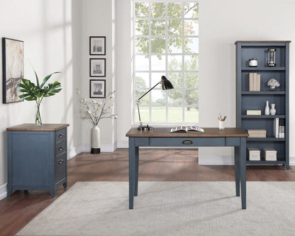 Martin Furniture - Fairmont - Farmhouse Three Drawer Wood File Cabinet, Storage Drawers, Blue - IMFT201B view 3