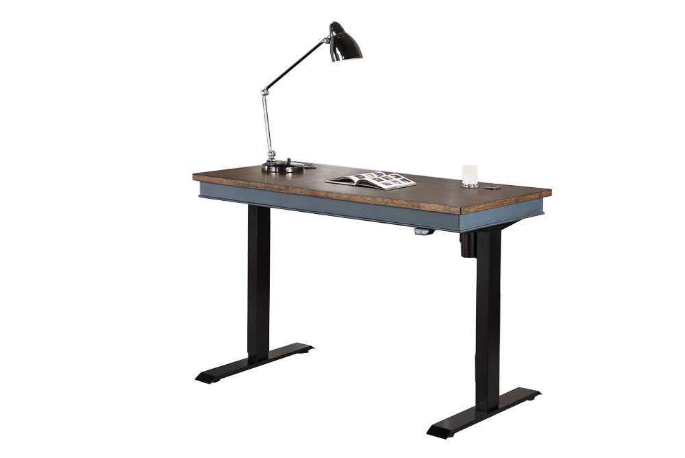 Martin Furniture - Soho Farmhouse Electric Sit/Stand Desk, Blue - IMFT384TB-Kit veiw 1