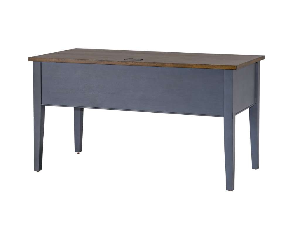 Martin Furniture - Soho Farmhouse Half Pedestal Executive Desk, Blue - IMFT660B veiw 5