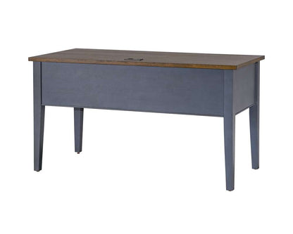 Martin Furniture - Soho Farmhouse Half Pedestal Executive Desk, Blue - IMFT660B veiw 5