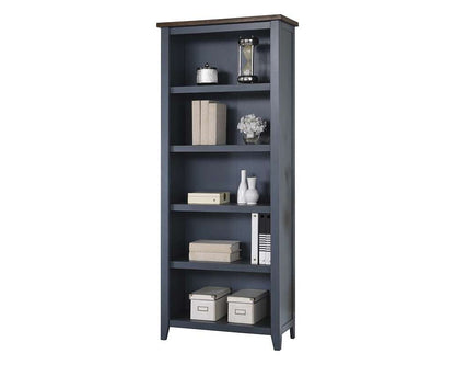 Martin Furniture - Soho Farmhouse Open Wood Bookcase, Blue - IMFT3072B veiw 1