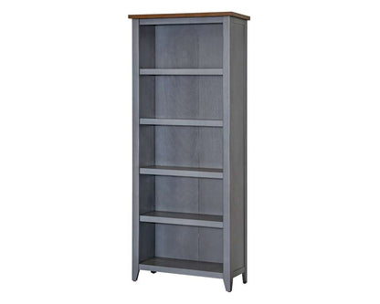 Martin Furniture - Soho Farmhouse Open Wood Bookcase, Blue - IMFT3072B veiw 3