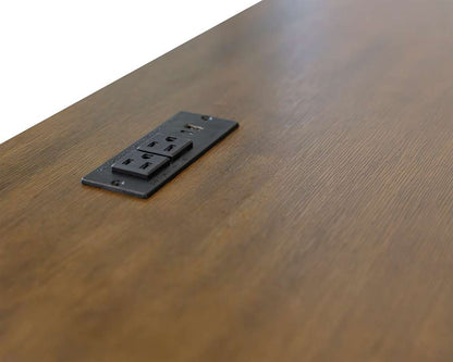 Martin Furniture - Fairmont - Farmhouse Wood Half-Pedestal Writing Desk and Return, Open L-Shaped Table and Return, Blue - IMFT664RB-KIT veiw 11