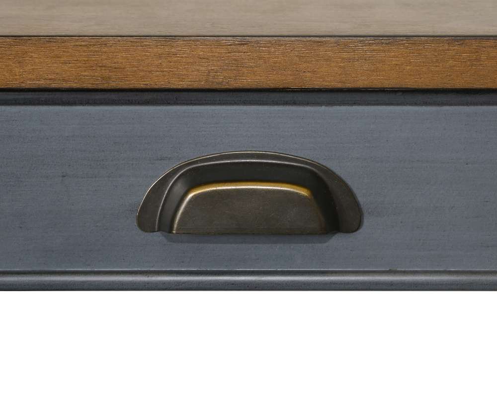 Martin Furniture - Soho Farmhouse Wood Writing Desk, Blue - IMFT384B veiw 3
