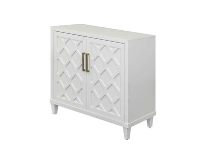 Martin Furniture - Gable - Modern Wood 40in Console with doors, TV Stand, Fully Assembled, White - IMGA340 veiw 4