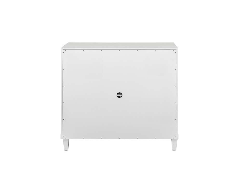 Martin Furniture - Gable - Modern Wood 40in Console with doors, TV Stand, Fully Assembled, White - IMGA340 veiw 6