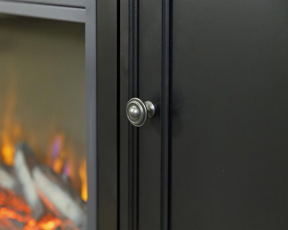 Martin Furniture - Hartford 76 in Traditional Fireplace Console In Black - IMHF370FP veiw 7