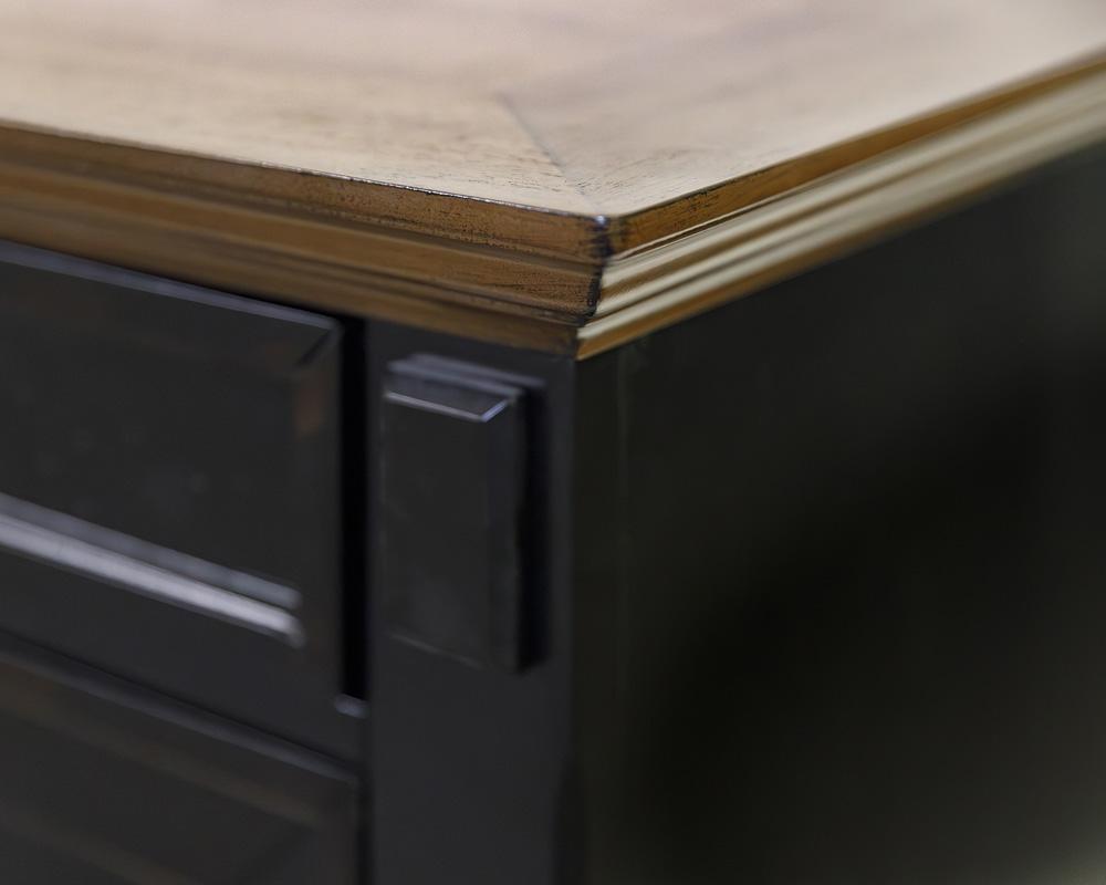 Martin Furniture - Hartford 76 in Traditional Fireplace Console In Black - IMHF370FP veiw 8