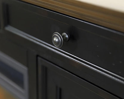 Martin Furniture - Hartford 76 in Traditional Fireplace Console In Black - IMHF370FP veiw 9