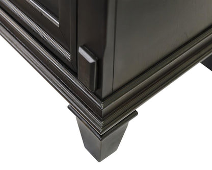 Martin Furniture - Hartford 76 in Traditional Fireplace Console In Black - IMHF370FP veiw 10