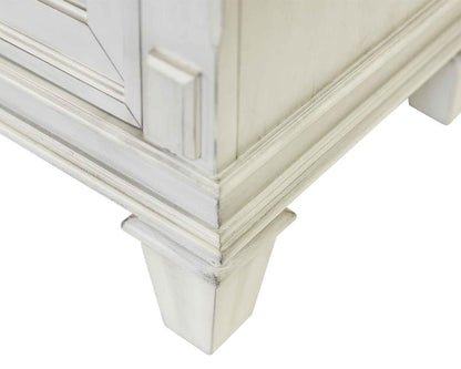 Martin Furniture - Hartford 76 in Traditional Fireplace Console, Entertainment Storage, TV Stand, Fully Assembled, Antique White - IMHF370FPW veiw 9
