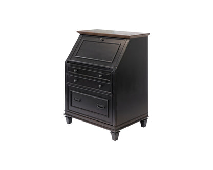 Martin Furniture - Hartford - Hartford Wood Drop-Lid Secretary Desk, Fully Assembled, Black - IMHF550 view 1