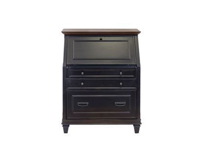 Martin Furniture - Hartford - Hartford Wood Drop-Lid Secretary Desk, Fully Assembled, Black - IMHF550 view 2