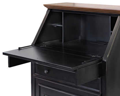 Martin Furniture - Hartford - Hartford Wood Drop-Lid Secretary Desk, Fully Assembled, Black - IMHF550 view 4