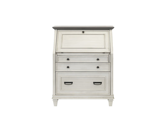Martin Furniture - Hartford - Hartford Wood Drop-Lid Secretary Desk, Fully Assembled, White - IMHF550W view 2