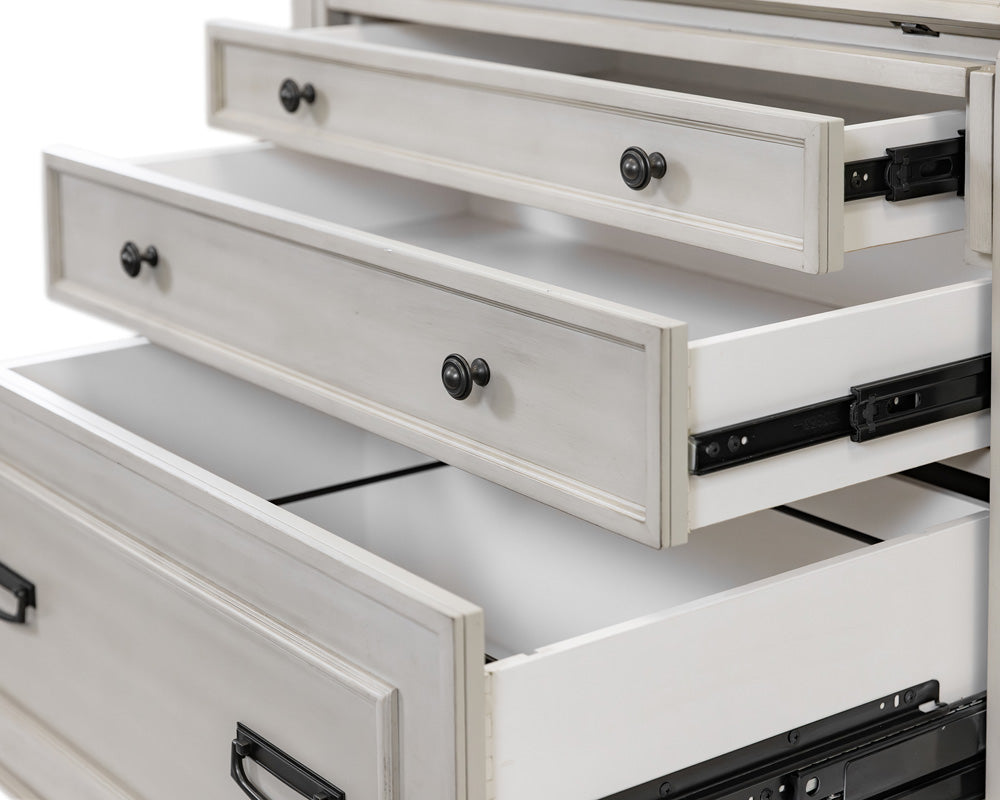 Martin Furniture - Hartford - Hartford Wood Drop-Lid Secretary Desk, Fully Assembled, White - IMHF550W view 3