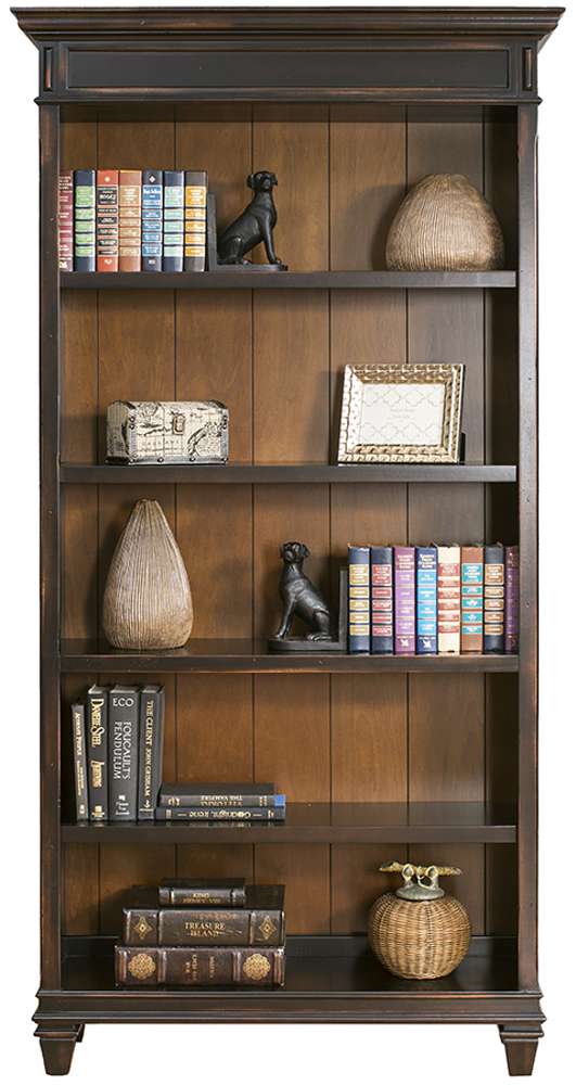 Martin Furniture - Hartford Open Wood Bookcase, Black - IMHF4078 veiw 1