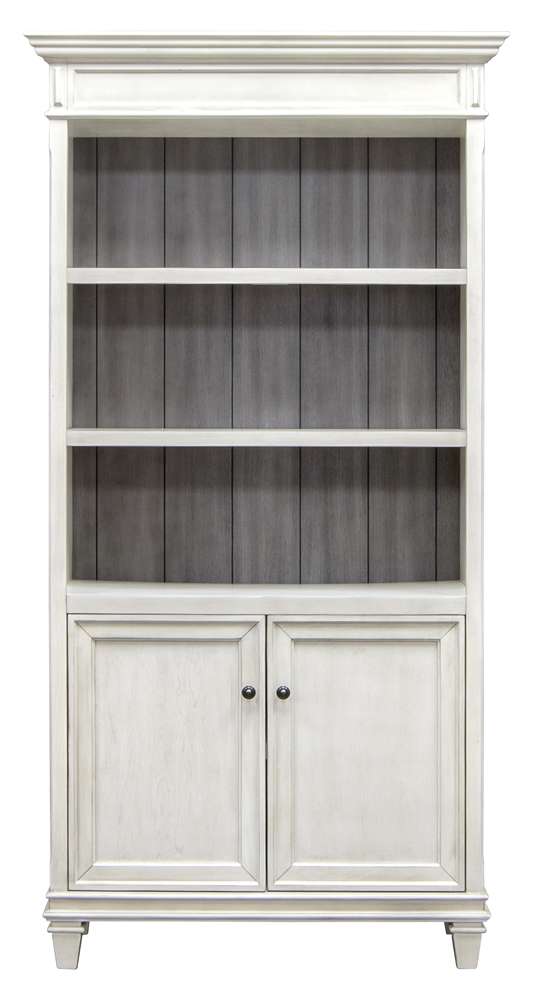 Martin Furniture - Hartford Wood Bookcase With Doors, Antique White - IMHF4078DW view 4