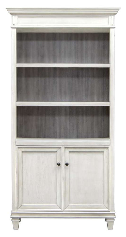 Martin Furniture - Hartford Wood Bookcase With Doors, Antique White - IMHF4078DW view 4