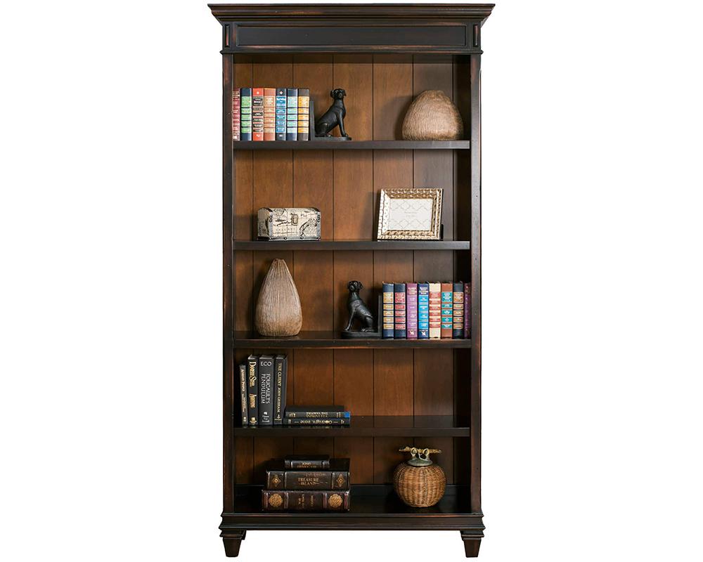 Martin Furniture - Hartford Wood Bookcase With Doors, Black - IMHF4078D view 2