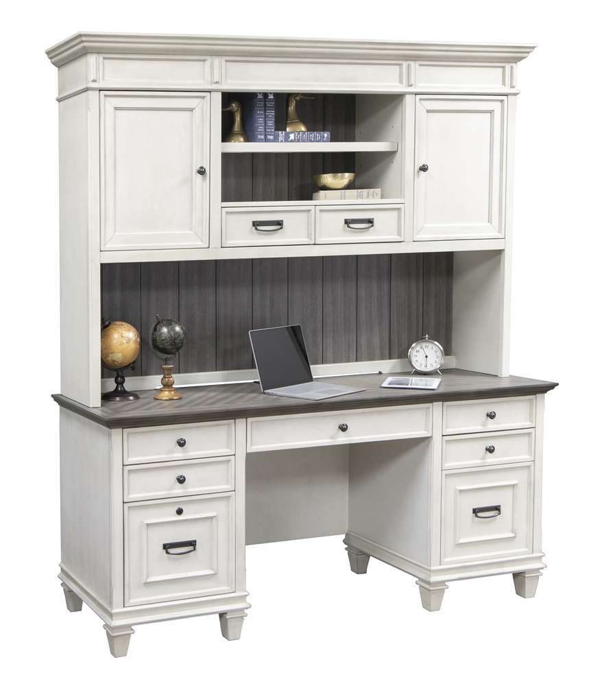 Martin Furniture - Hartford Wood Credenza and Hutch, White - IMHF689W_682W view 1