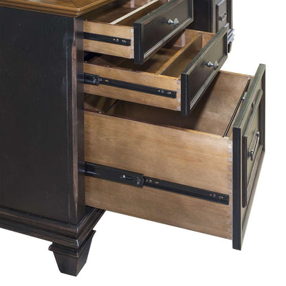 Martin Furniture - Hartford Wood Credenza and Hutch with Wire Mesh Doors, Black - IMHF689_682 veiw 4